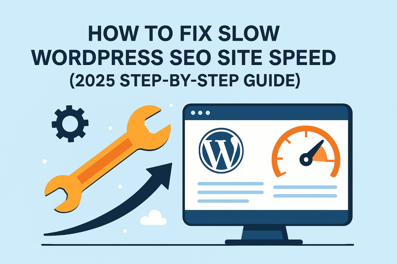 "Fixing slow WordPress SEO site speed using optimization tools in 2025"